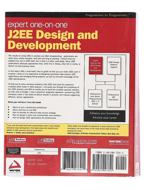 Expert one-on-one J2EE design and development - Rod Johnson - Tietokirjat ja oppaat - 10105373889 - 1