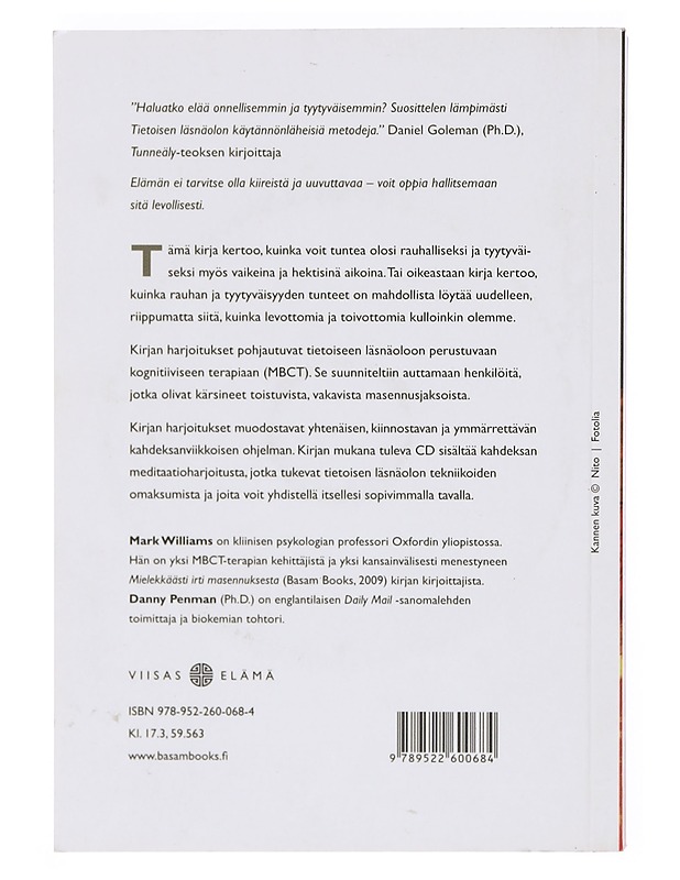 Tietoinen läsnäolo - Williams, Mark - Tietokirjat ja oppaat - 10105374103 - 1