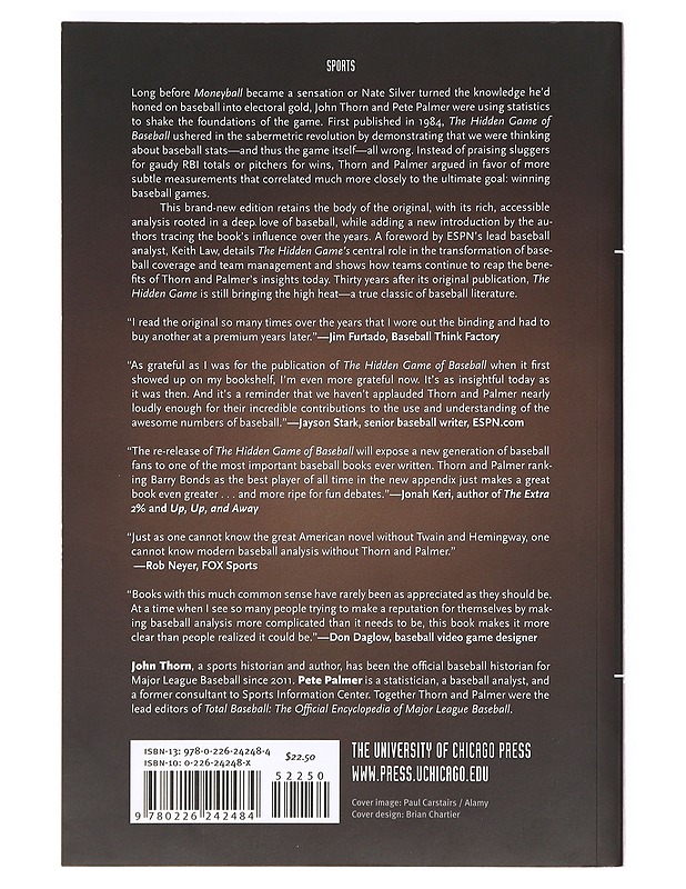 The hidden game of baseball - John Thorn, Pete Palmer - Tietokirjat ja oppaat - 10105374199 - 1