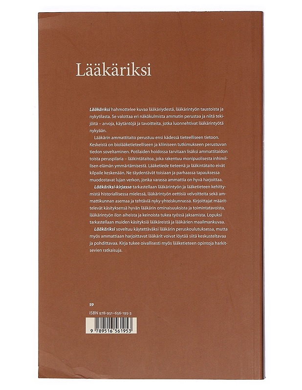 Lääkäriksi - Pasternack, Amos - Historiakirjat - 10105374349 - 1