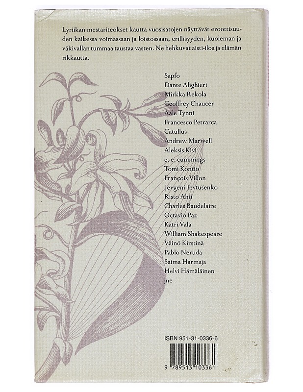 Runon eros : valikoima eroottisia runoja - Hiidenheimo, Silja - Romaanit ja novellit - 10105374350 - 1