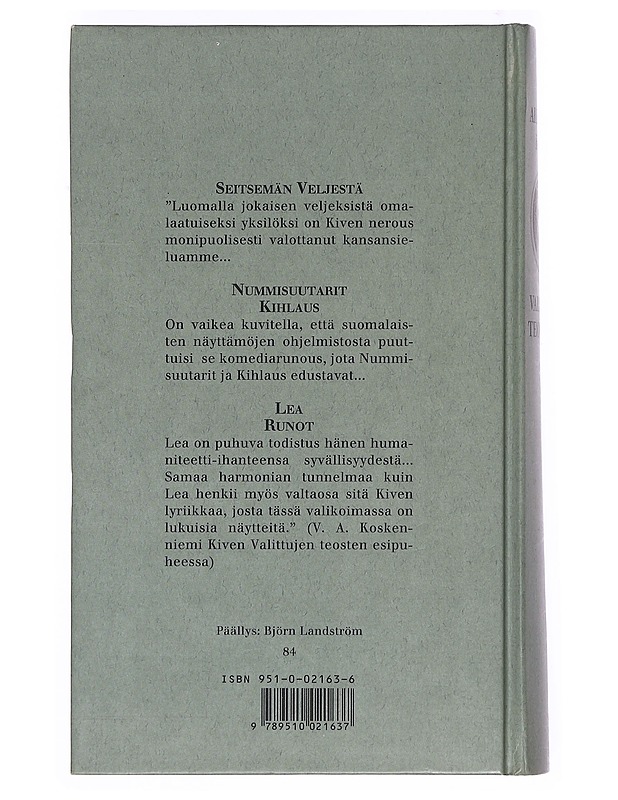 Valitut teokset - Kivi, Aleksis - Romaanit ja novellit - 10105374373 - 1