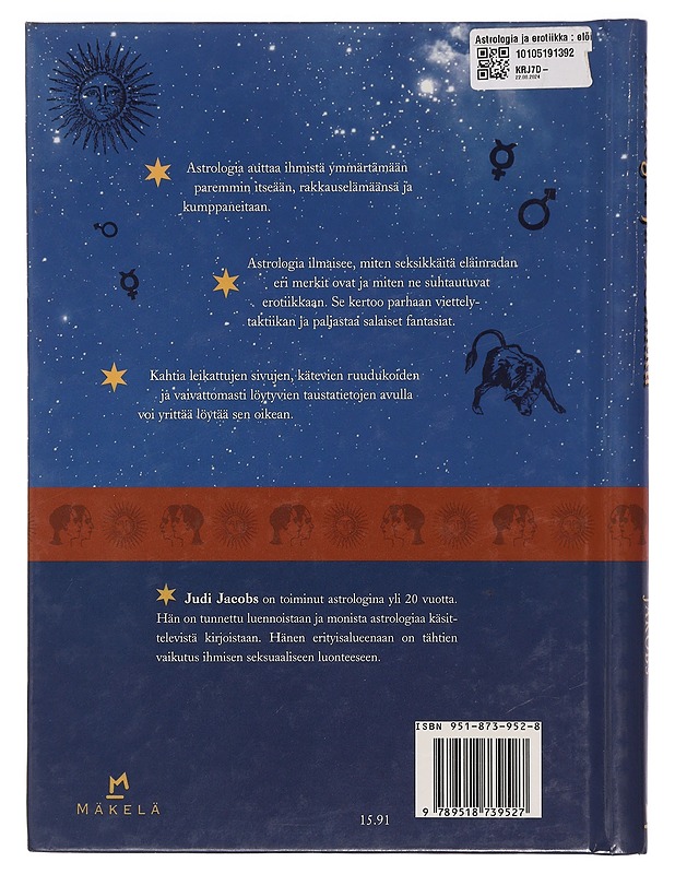 Astrologia ja erotiikka : eläinradan merkkien rakkauselämä ja yhteensopivuus - Jacobs, Judi - Tietokirjat ja oppaat - 10105374520 - 1