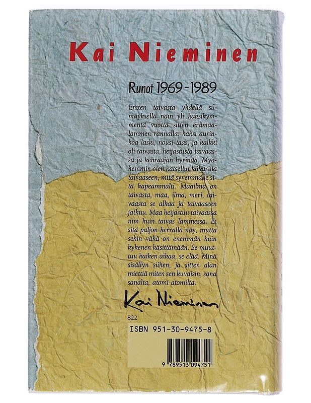 Se vähä minkä taivasta näkee : runot 1969-1989 - Kai Nieminen - Runot ja näytelmät - 10105374526 - 1