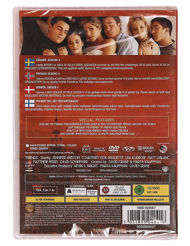 Friends: The complete fourth Season - DVD - DVD-elokuvat - 10105374535 - 1