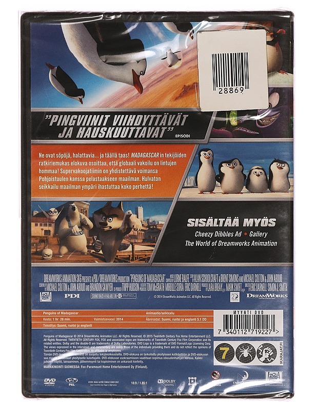 Madagascarin pingviinit - DVD - DVD-elokuvat - 10105374561 - 1