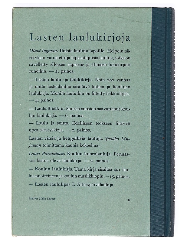 Pienten lauluja - Lauri Parviainen - Lastenkirjat - 10105374570 - 1