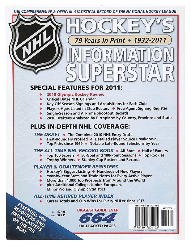 NHL Official Guide & Record Book 2011/2011 - Tietokirjat ja oppaat - 10105374608 - 1
