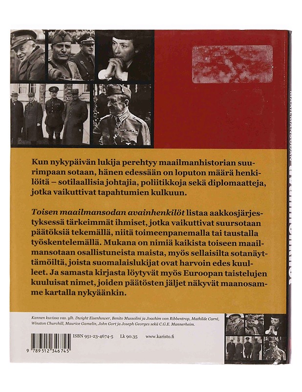 Toisen maailmansodan avainhenkilöt - Drakenlordh, Rikard - Elämäkerrat ja muistelmat - 10105374678 - 1