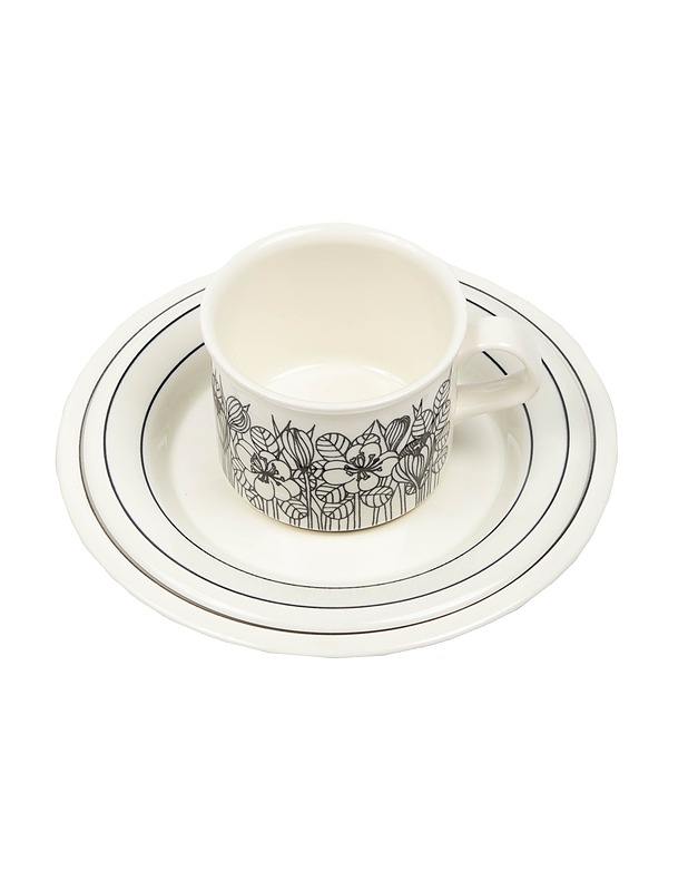 ARABIA Krokus kahvikuppi, tassi ka pullalautanen - Designsuosikit - 10105374825 - 0