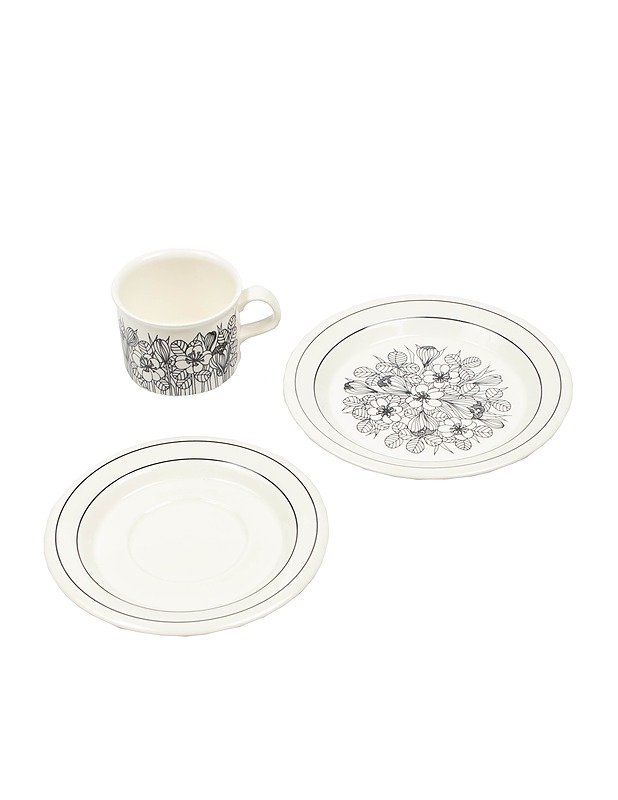 ARABIA Krokus kahvikuppi, tassi ka pullalautanen - Designsuosikit - 10105374825 - 1
