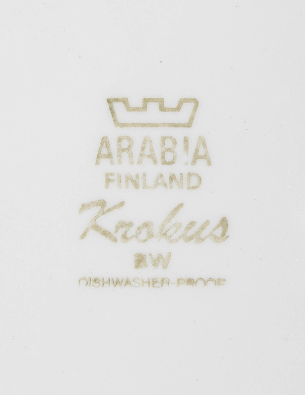 ARABIA Krokus kahvikuppi, tassi ka pullalautanen - Designsuosikit - 10105374825 - 2