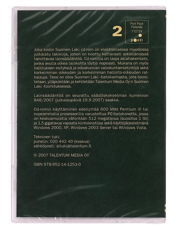 Joka kodin Suomen laki - CD-ROM - CD-levyt - 10105374856 - 1