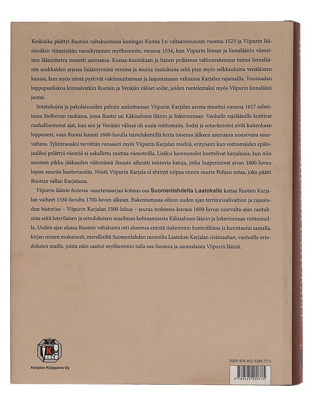 Viipurin läänin historia III: Suomenlahdelta Laatokalle - Historiakirjat - 10105374937 - 1