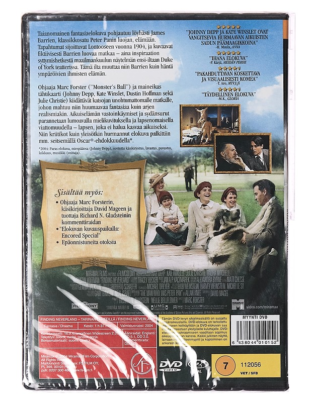 Finding Neverland - Tarinan lähteillä - DVD - DVD-elokuvat - 10105375113 - 1