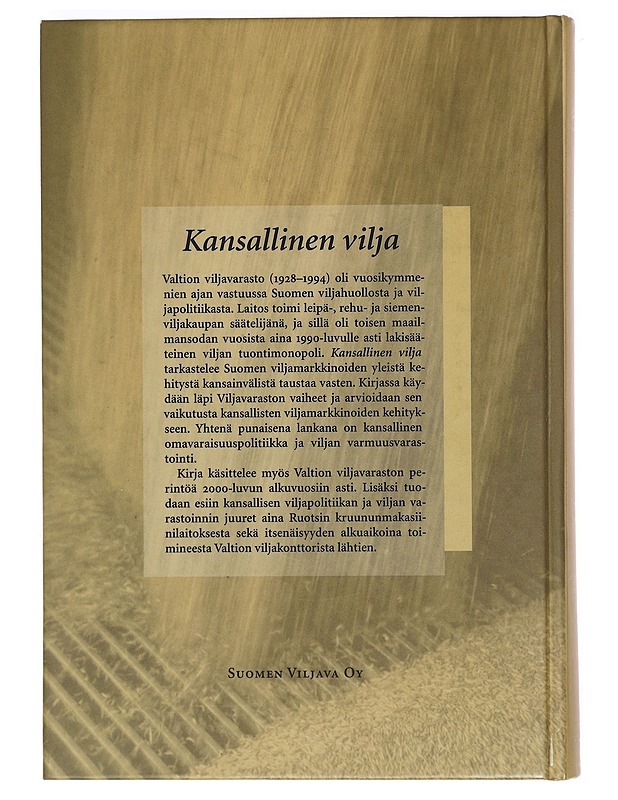 Kansallinen vilja - Aaro Jalas - Historiakirjat - 10105375823 - 1