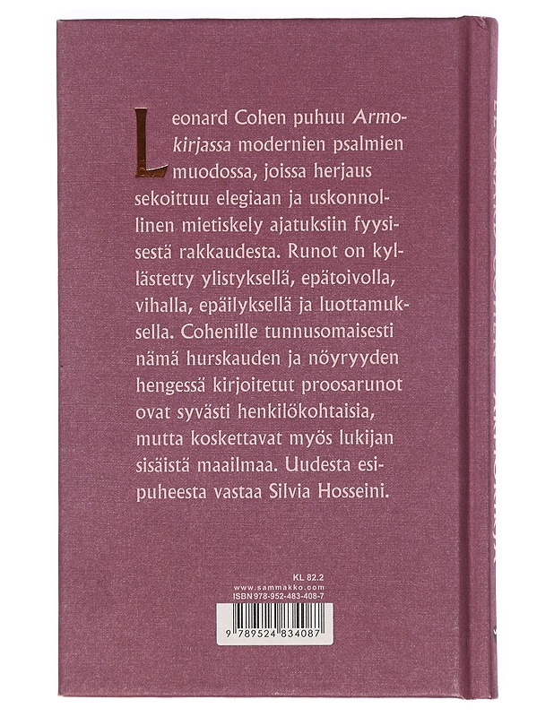 Armokirja - Cohen, Leonard - Romaanit ja novellit - 10105375857 - 1