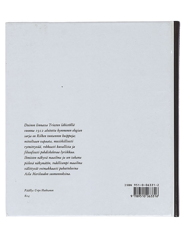 Duinon elegiat : Duineser Elegien - Rilke, Rainer Maria - Runot ja näytelmät - 10105376139 - 1