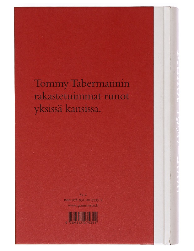 Runot 1970-2006 - Tabermann, Tommy - Romaanit ja novellit - 10105376230 - 1