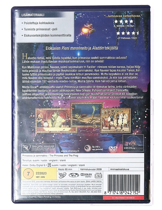 Prinsessa ja sammakko - DVD - DVD-elokuvat - 10105376808 - 1