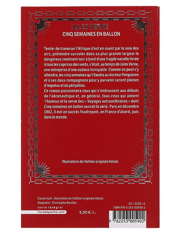 Cinq semaines en ballon - Verne, Jules - Romaanit ja novellit - 10105376913 - 1