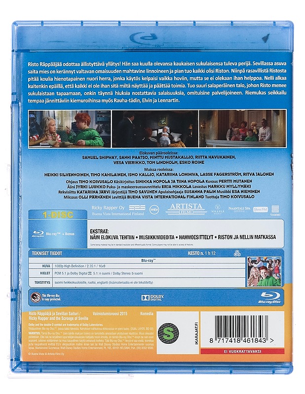 Risto Räppääjä ja Sevillan saituri - Blu-ray - Blu-ray-levyt - 10105377032 - 1