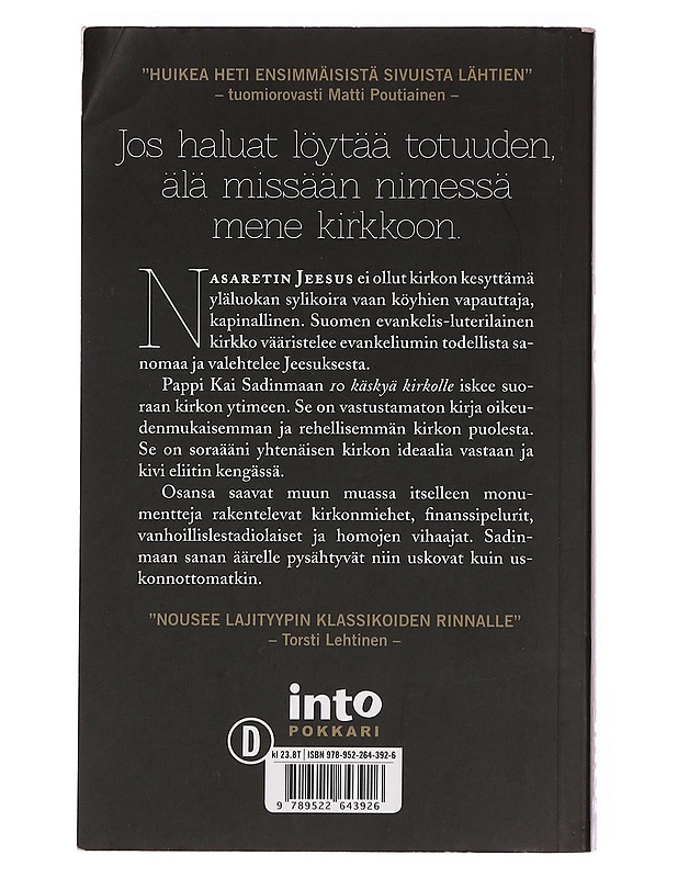 10 käskyä kirkolle - Kai Sadinmaa - Romaanit ja novellit - 10105377177 - 1