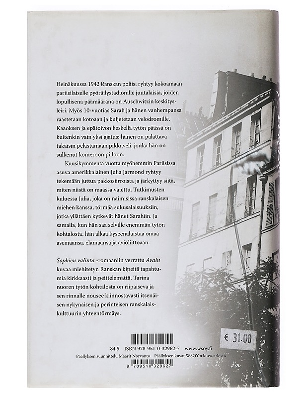 Avain - Rosnay, Tatiana de - Romaanit ja novellit - 10105377192 - 1