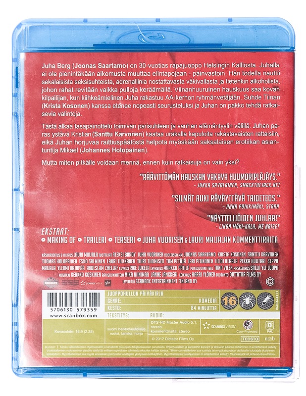 Juoppohullun päiväkirja - Blu-ray - Blu-ray-levyt - 10105377279 - 1