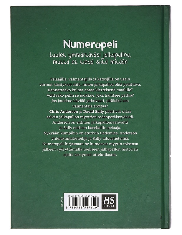 Numeropeli : luulet ymmärtäväsi jalkapalloa, mutta et tiedä siitä mitään - Anderson, Chris - Kirja lahjaksi - 10105377333 - 1