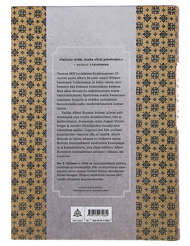 Albert Bonnier ja hänen aikansa - Ohlsson, Per T. - Elämäkerrat ja muistelmat - 10105377585 - 1