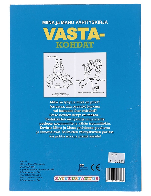 Miina ja Manu vastakohdat : värityskirja - Suvi Teerenhovi - Lastenkirjat - 10105377646 - 1