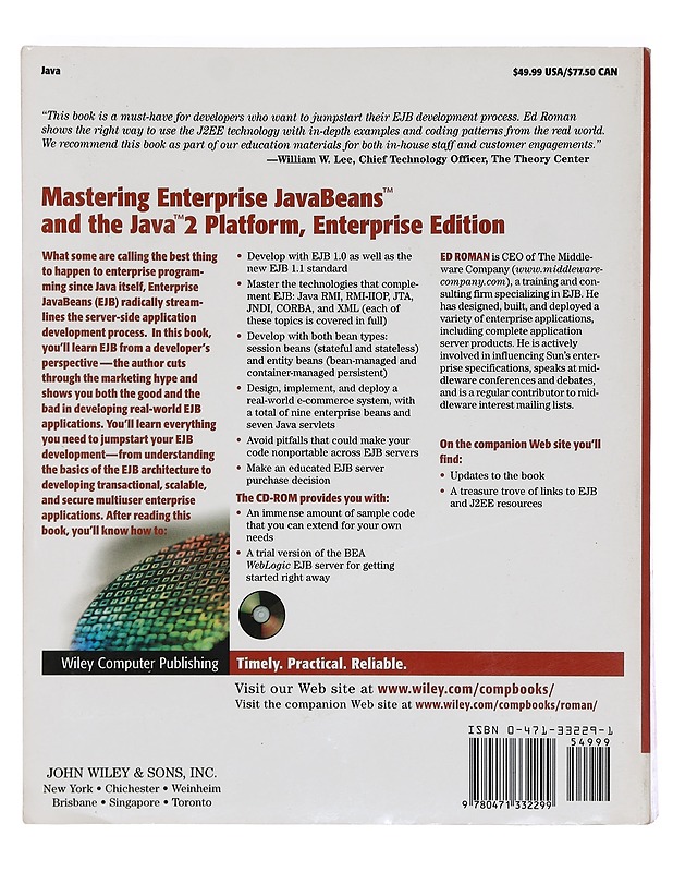 Mastering enterprise javabeans : and the Java 2 platform - Ed Roman - Tietokirjat ja oppaat - 10105378245 - 1