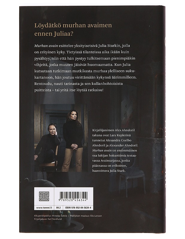 Murhan avain - Ahndoril, Alex - Jännitys ja dekkarit - 10105378281 - 1