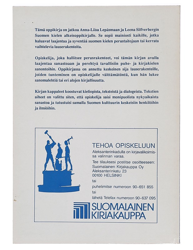 Suomen kielen jatko-oppikirja - Silfverberg, Leena - Tietokirjat ja oppaat - 10105378387 - 1