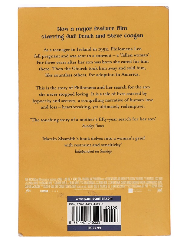 Philomena : a mother, her son, and a fifty-year search - Sixsmith, Martin - Elämäkerrat ja muistelmat - 10105378617 - 1
