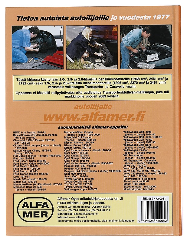 Volkswagen Transporter & Caravelle 1990-2003 bensiini- ja dieselmallit : korjausopas - Etzold, H.R - Tietokirjat ja oppaat - 10105378684 - 1