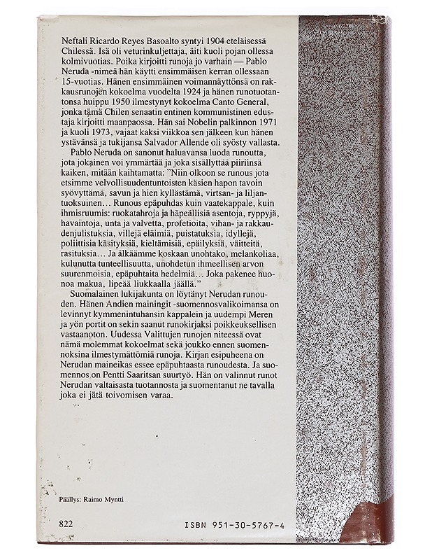 Valitut runot - Neruda, Pablo - Runot ja näytelmät - 10105378697 - 1