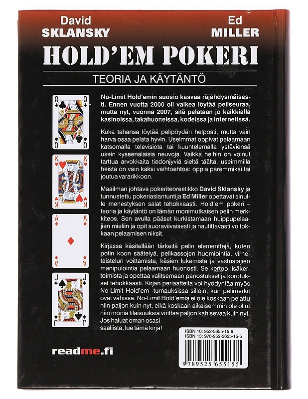 Hold'em pokeri : teoria ja käytäntö - Sklansky, David - Tietokirjat ja oppaat - 10105378743 - 1