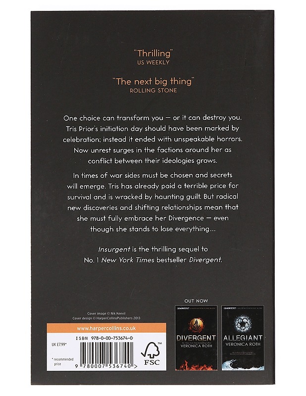 Insurgent - Veronica Roth - Fantasia- ja scifi - 10105378796 - 1