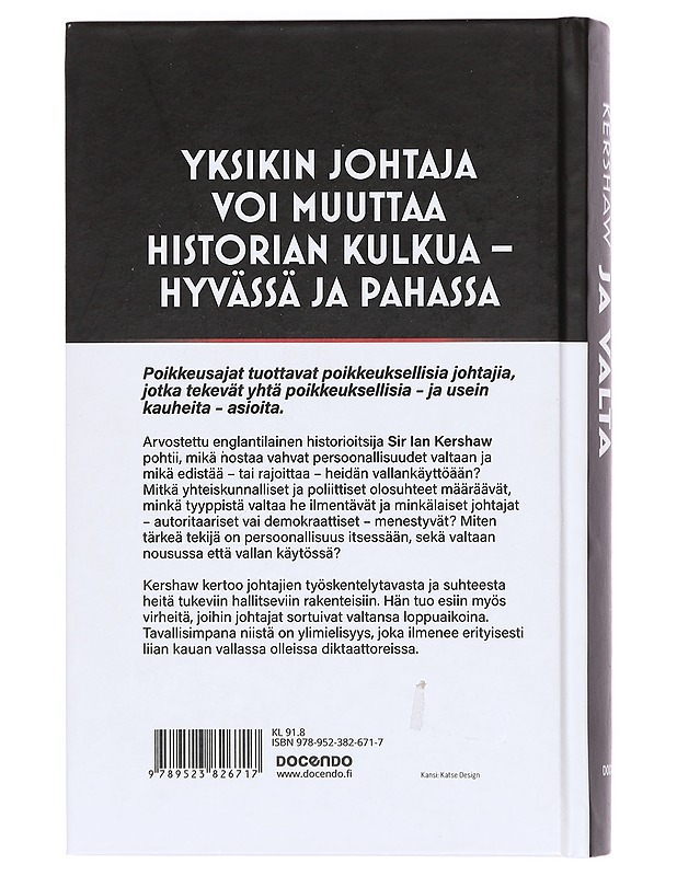 Persoonallisuus ja valta : modernin Euroopan rakentajat ja tuhoajat - Kershaw, Ian - Elämäkerrat ja muistelmat - 10105378818 - 1