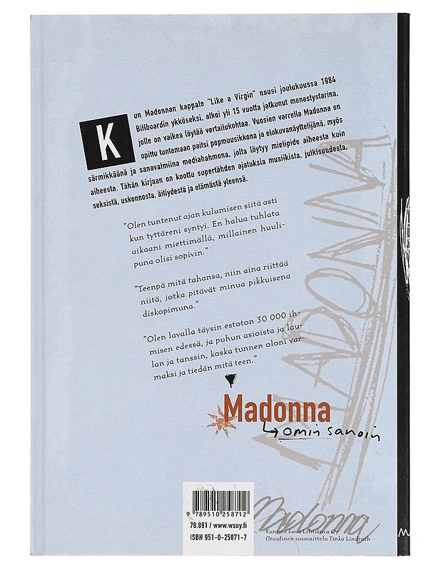 Madonna : omin sanoin - Mick St. Michael - Elämäkerrat ja muistelmat - 10105378847 - 1
