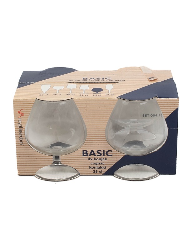 ROYAL LEERDAM Basic konjakkilasi, 25 cl, 4 kpl - Lasit - 10105378986 - 1