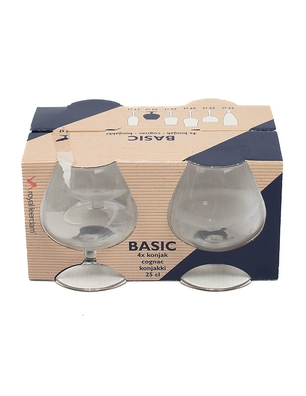 ROYAL LEERDAM Basic konjakkilasi, 25 cl, 4 kpl - Lasit - 10105378986 - 2