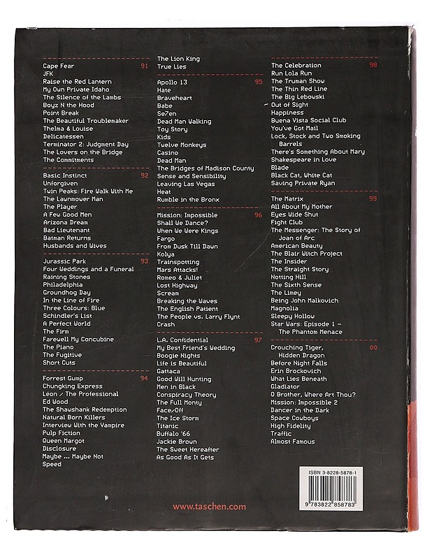 Movies of the 90s - Jürgen Müller - Musiikki- ja elokuvakirjat - 10105379038 - 1