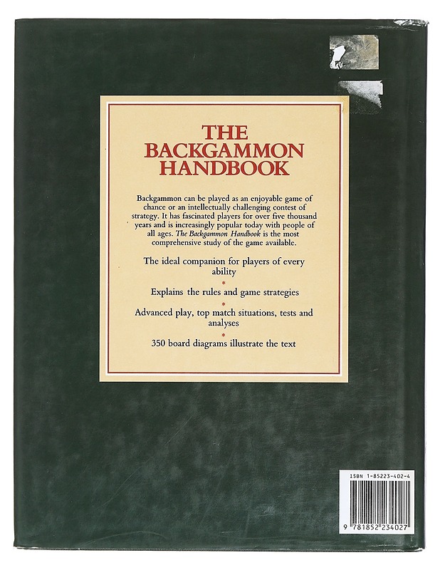 The backgammon handbook - Heyken, Enno - Tietokirjat ja oppaat - 10105379081 - 1