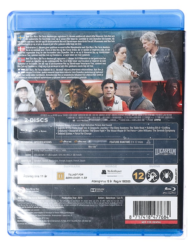 Star Wars : The Force Awakens - Blu-ray - Blu-ray-levyt - 10105379648 - 1