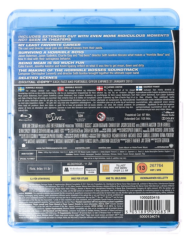 Horrible Bosses: Totally Inappropriate Edition - Blu-ray + Digital copy - Blu-ray-levyt - 10105379664 - 1