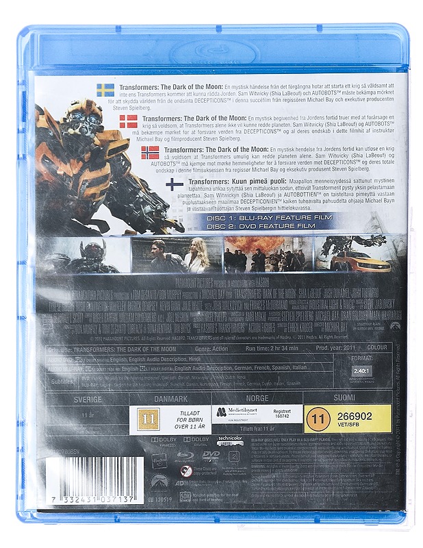 Transformers: Dark of the Moon - Blu-ray + DVD - Blu-ray-levyt - 10105379763 - 1