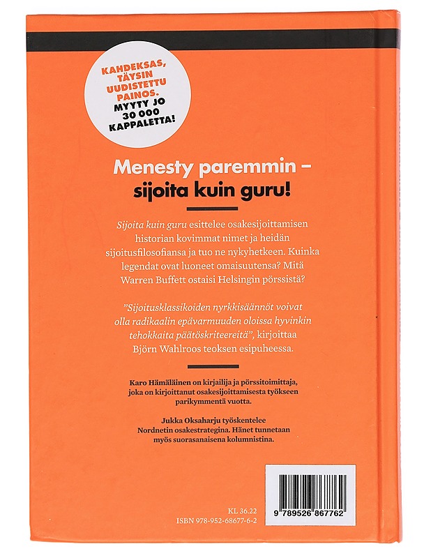 Sijoita kuin guru - Hämäläinen, Karo - Tietokirjat ja oppaat - 10105379777 - 1